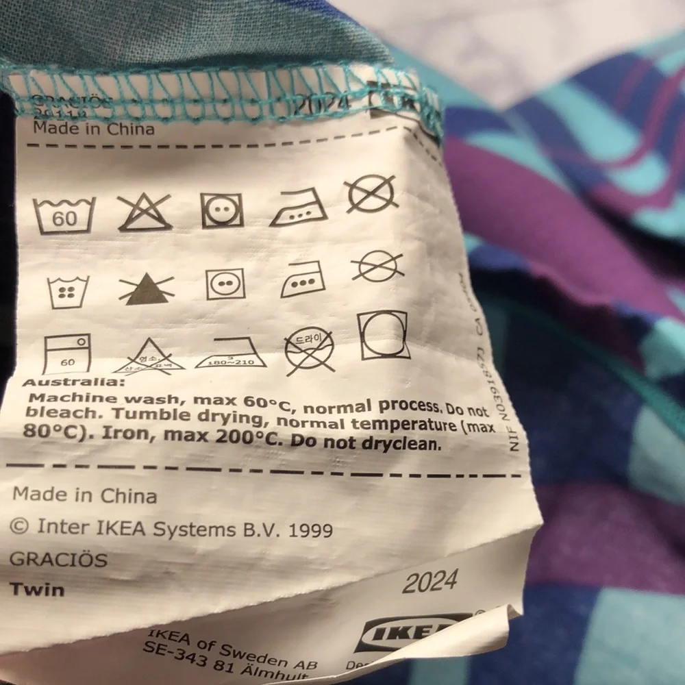 IKEA Gracios Twin Duvet Cover w/pillowcase
